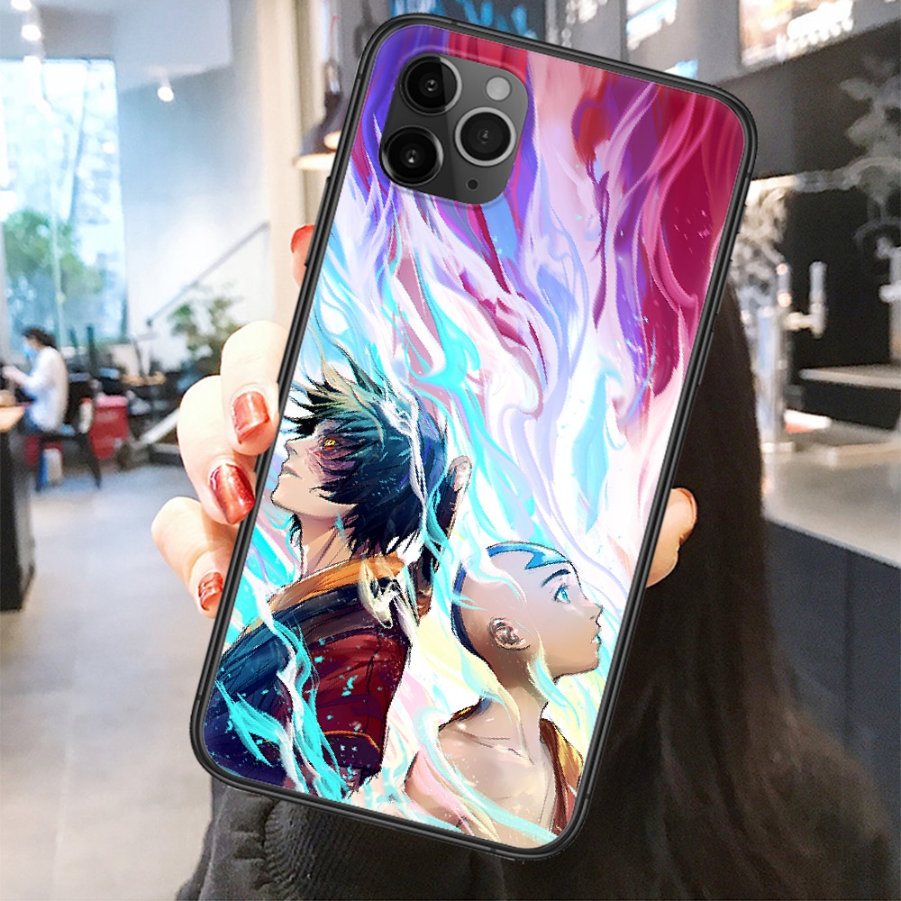 Avatar The Last Airbender Appa Phone Case Cover Hull For iphone 5 5s se 2 6 6s 7 8 12 mini plus X XS XR 11 PRO MAX Frosted black