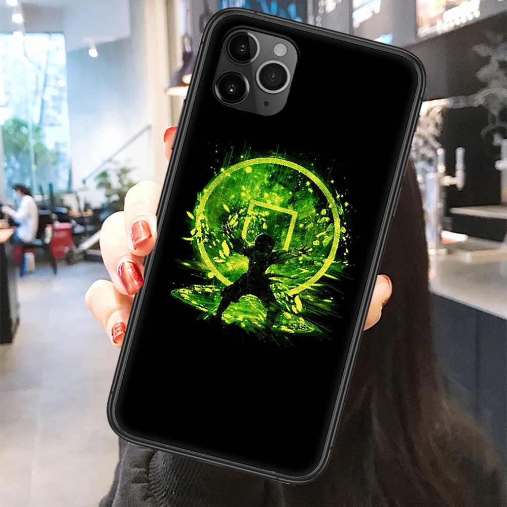 Avatar The Last Airbender Appa Phone Case Cover Hull For iphone 5 5s se 2 6 6s 7 8 12 mini plus X XS XR 11 PRO MAX Frosted black