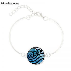 Mendittorosa Avatar the Last Airbender New Brand Jewelry Silver Colour With Glass Cabochon Bracelet Bangle For 5 - Avatar The Last Airbender Merch