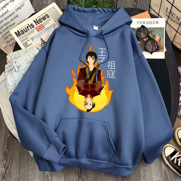Hoodies For Man Avatar The Last Airbender Print Cartoon Fleece Loose Sweatshirts Hooded 2021 Fashion Long 1 - Avatar The Last Airbender Merch