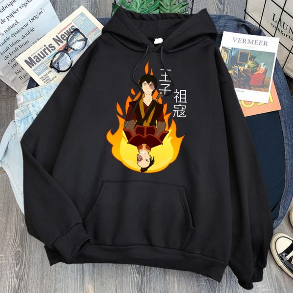 Hoodies For Man Avatar The Last Airbender Print Cartoon Fleece Loose Sweatshirts Hooded 2021 Fashion Long - Avatar The Last Airbender Merch