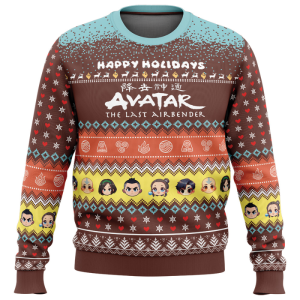 Avatar The Last Airbender Happy Holidays Ugly Sweater Christmas