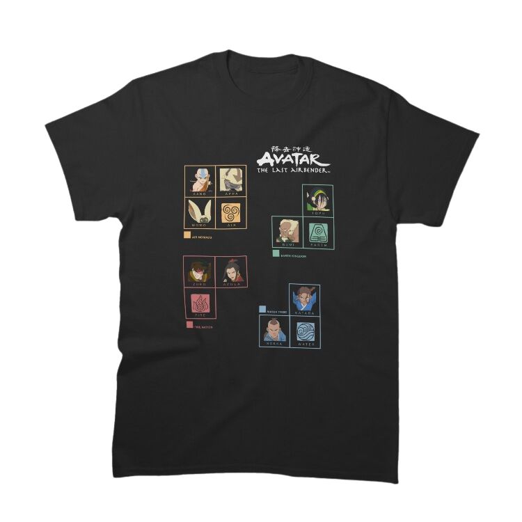 Avatar: The Last Airbender Four Nations Periodic Table TTPM1202 T-Shirt