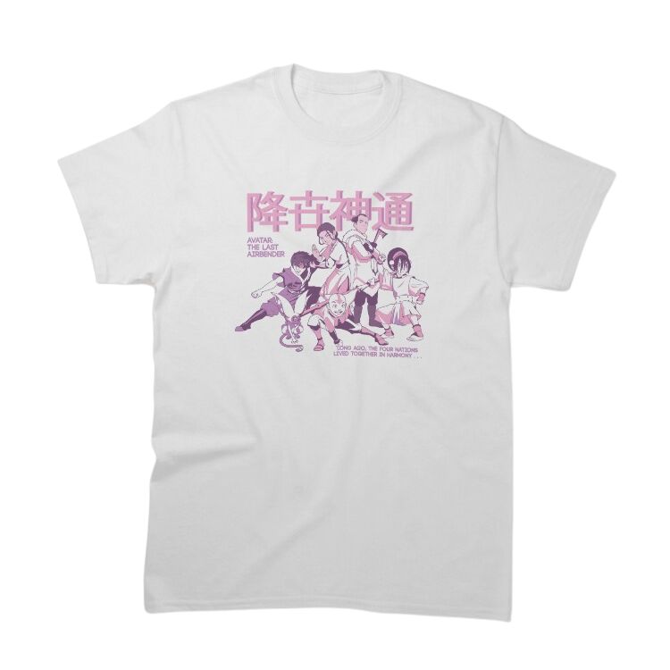 Avatar: The Last Airbender Pastel Kanji Group Shot TTPM1202 T-Shirt